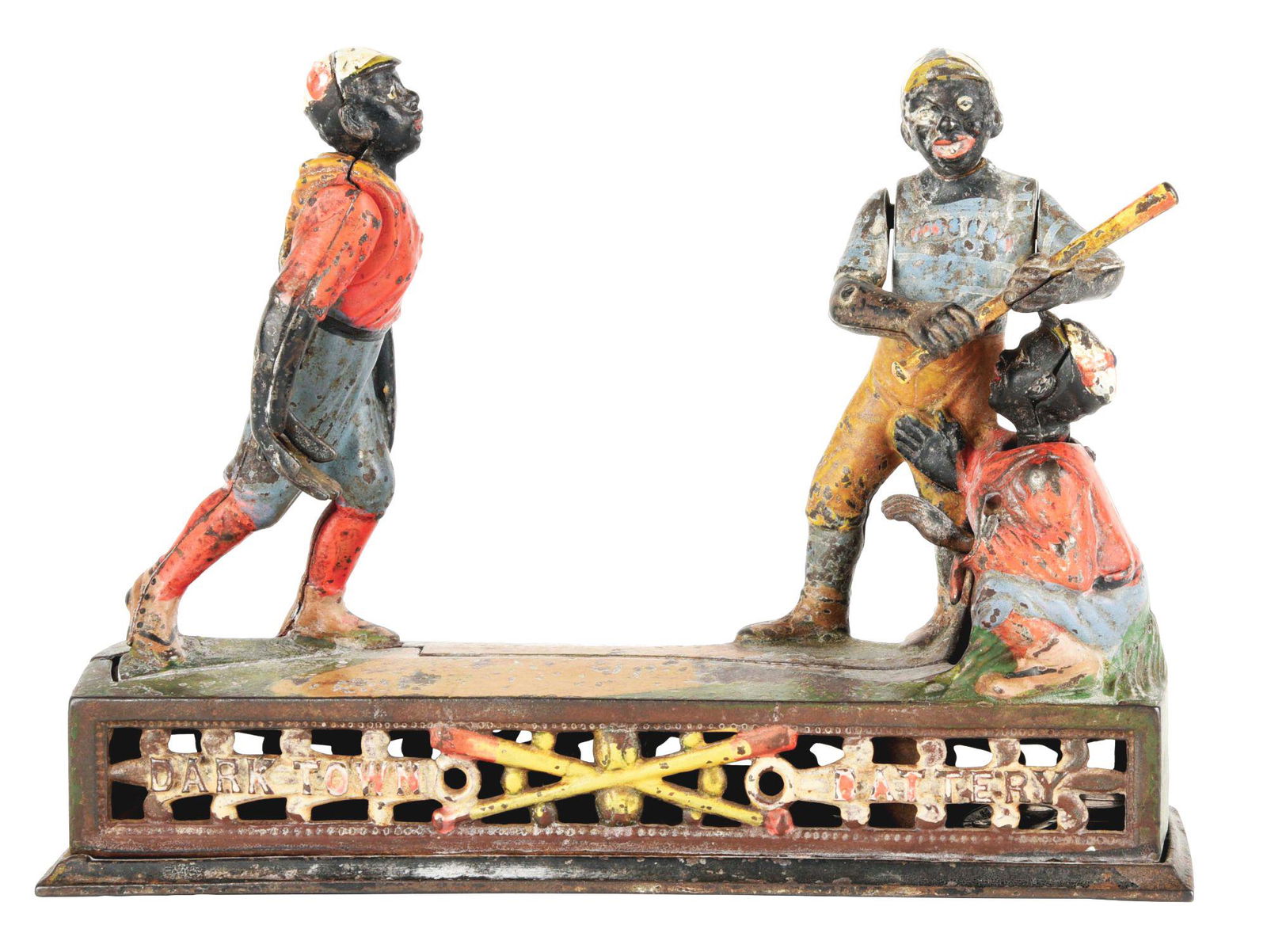 DARKTOWN BATTERY MECHANICAL BANK. (1 of 7)