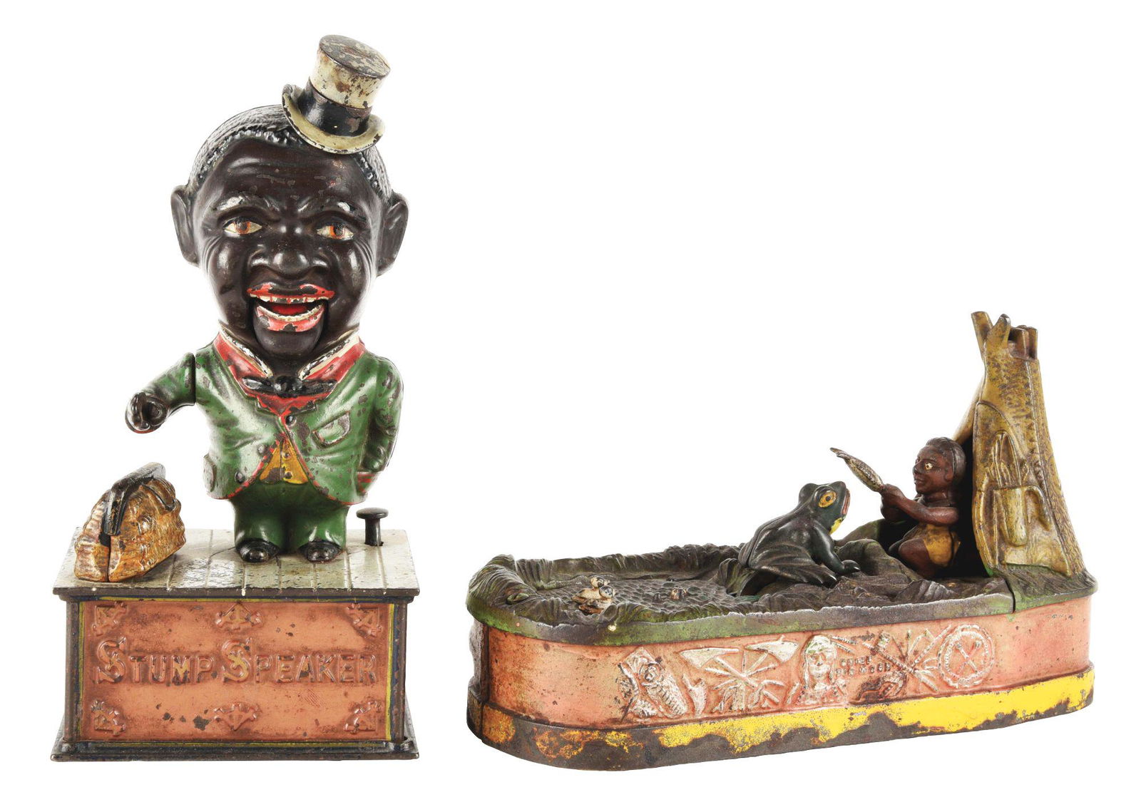 LOT OF 2: STUMP SPEAKER AND CHIEF BIG MOON BANKS. (1 of 7)