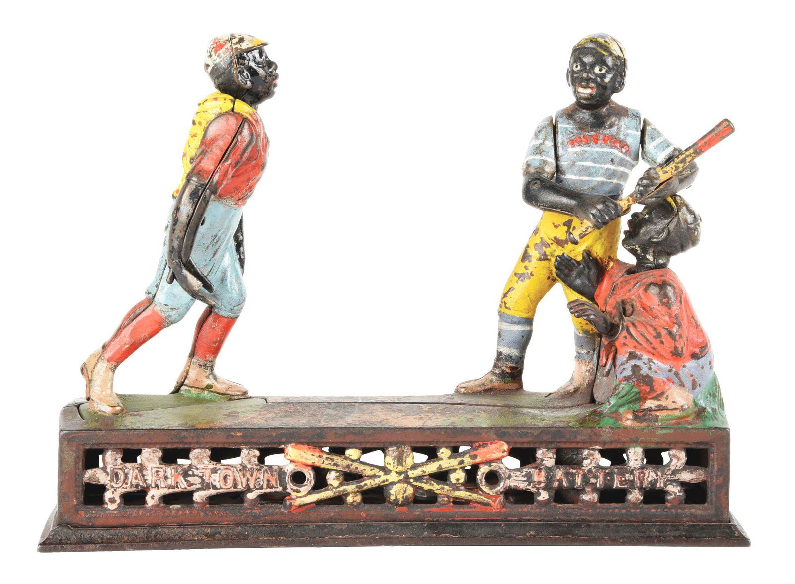 DARKTOWN BATTERY MECHANICAL BANK. (1 of 7)