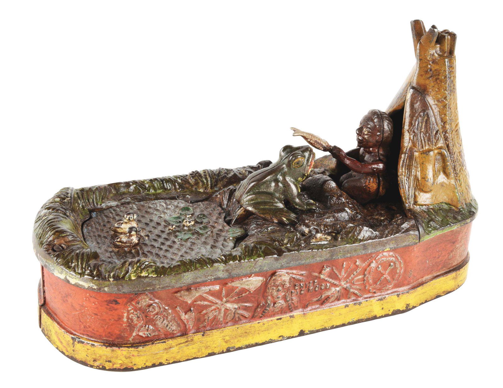 CHIEF BIG MOON MECHANICAL BANK. (1 of 7)