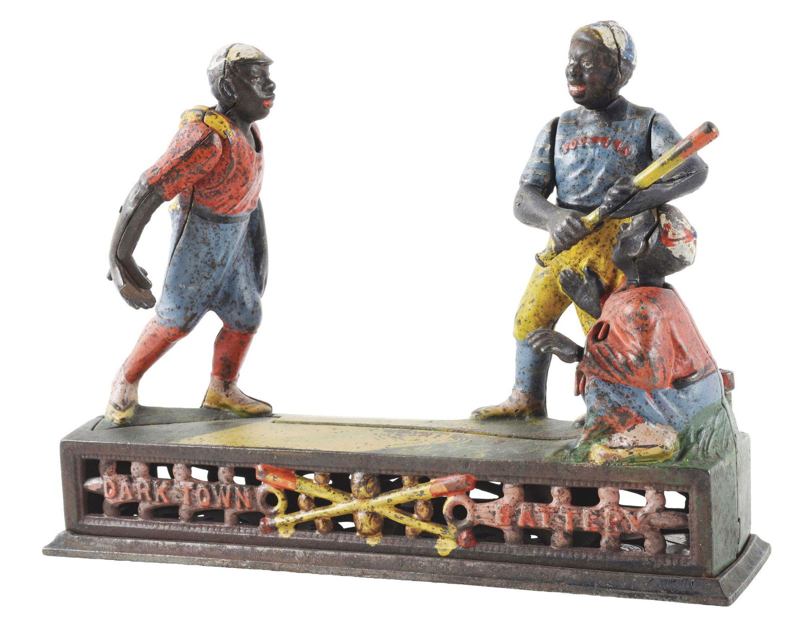 DARKTOWN BATTERY MECHANICAL BANK. (1 of 5)