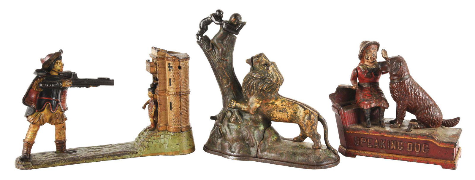 LOT OF 3: CAST-IRON MECHANICAL BANKS INCLUDING WILLIAM (1 of 8)