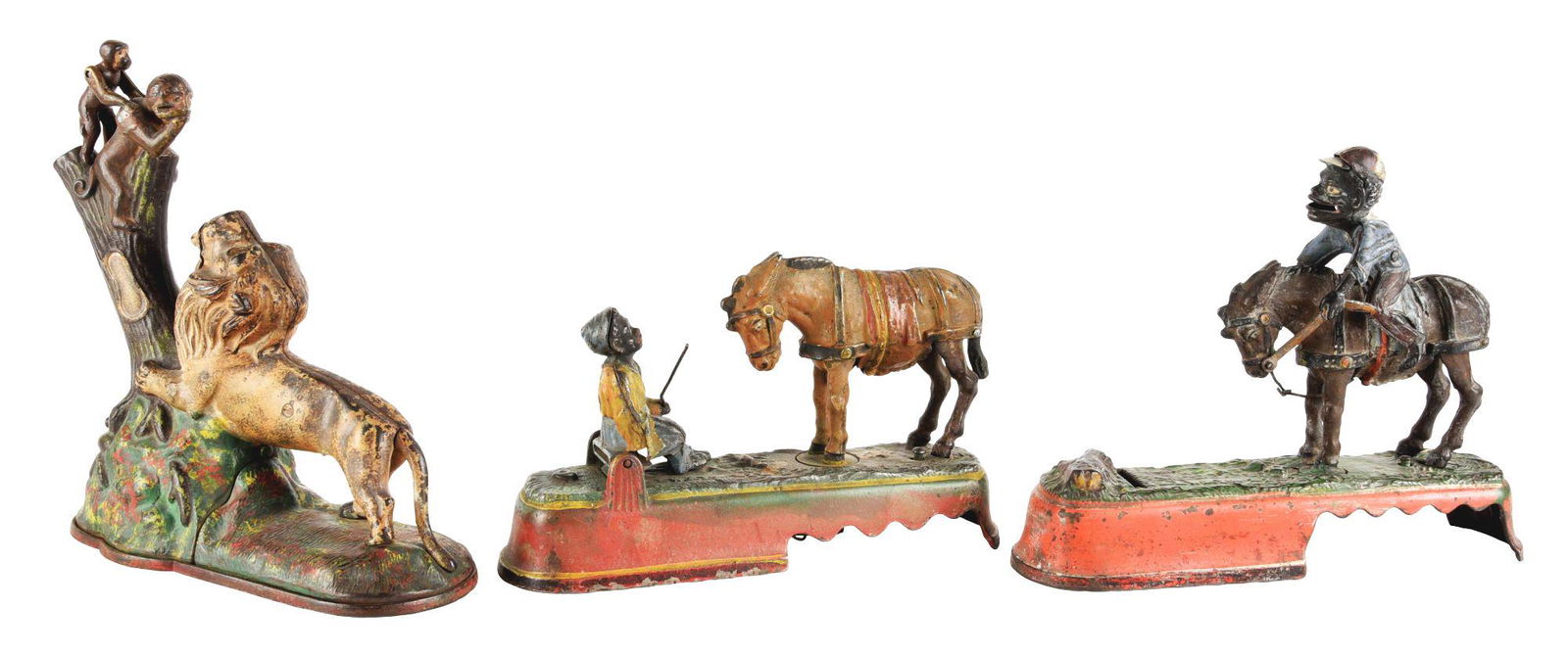 LOT OF 3: LION AND TWO MONKEYS AND 2 'SPISE A MULE (1 of 8)