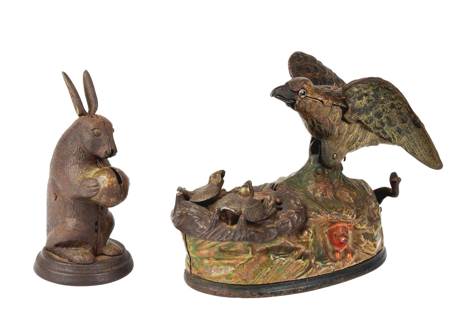 LOT OF 2: EAGLE AND EAGLETS AND RABBIT STANDING (1 of 5)