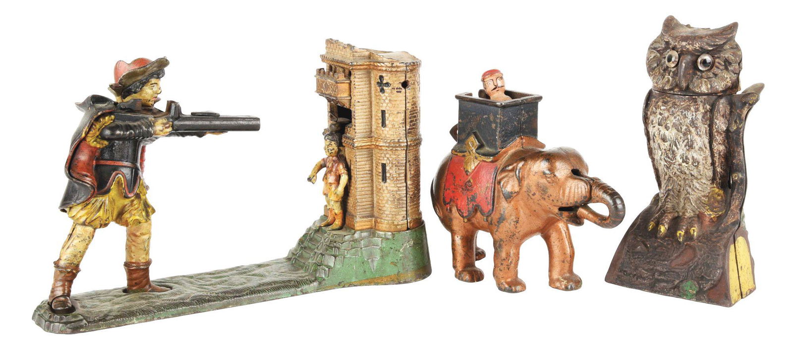 LOT OF 3: CAST-IRON MECHANICAL BANKS. (1 of 8)