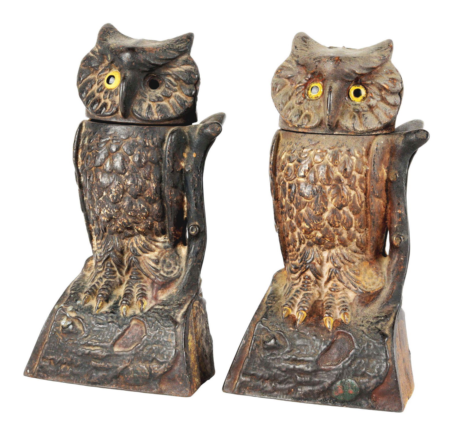LOT OF 2: CAST-IRON OWL BANKS. (1 of 7)
