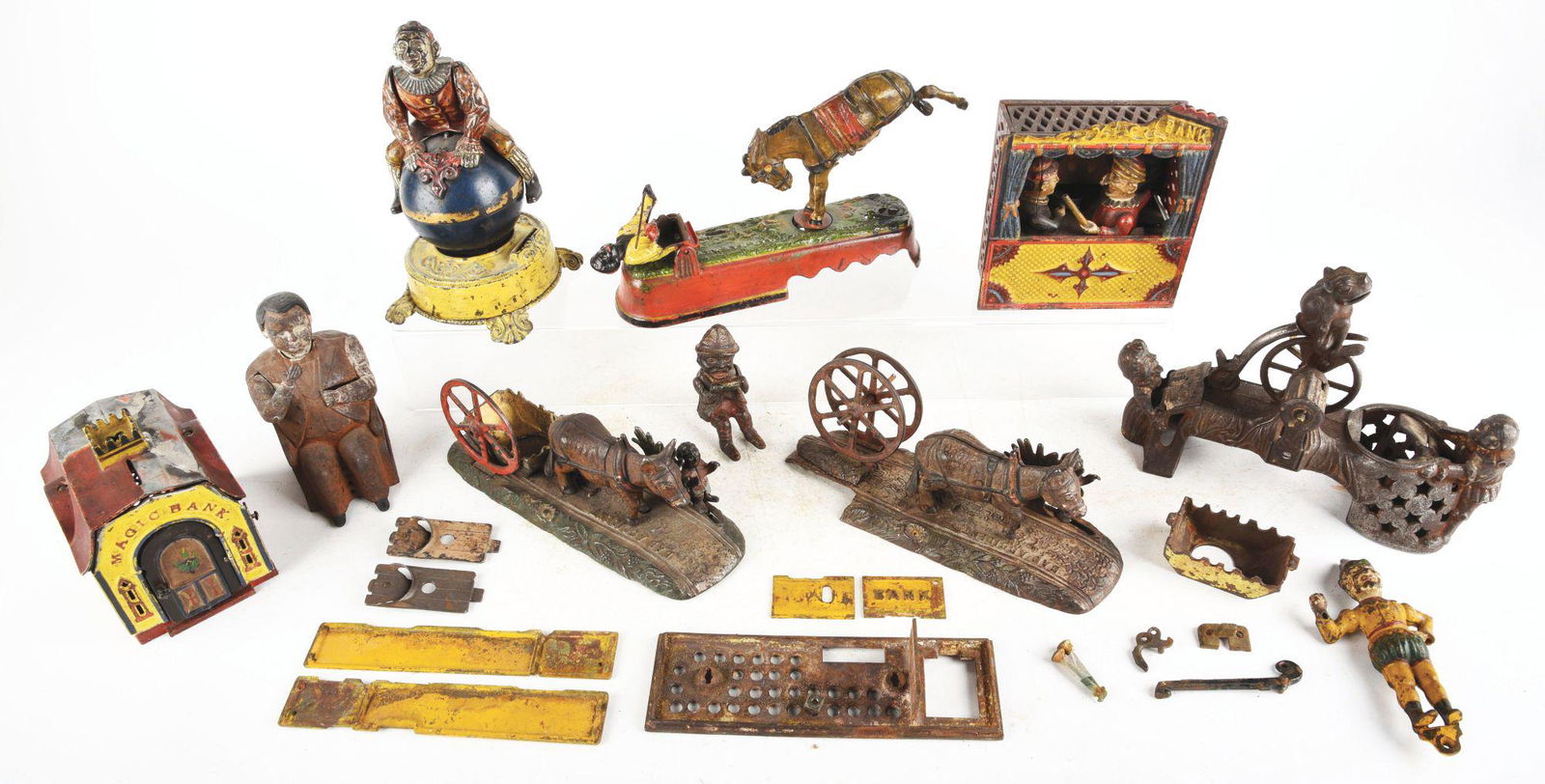 LOT OF 9: CAST IRON PROJECT BANKS INCLUDING 'SPISE A (1 of 8)