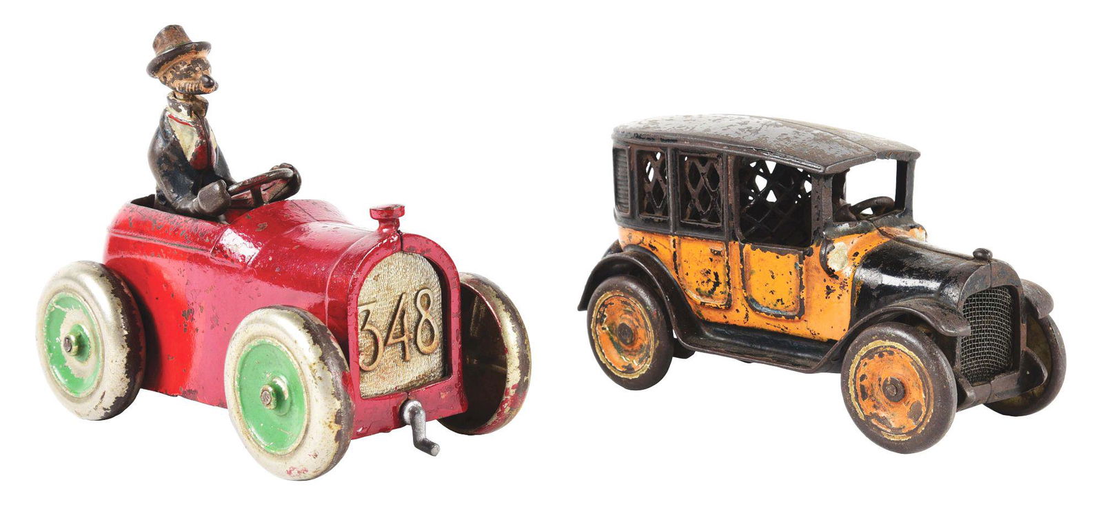 LOT OF 2: CAST-IRON ARCADE VEHICLE TOYS. (1 of 3)