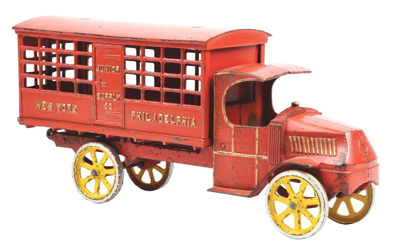 CAST IRON DENT NEW YORK PHILADELPHIA TOY TRUCK. (1 of 3)