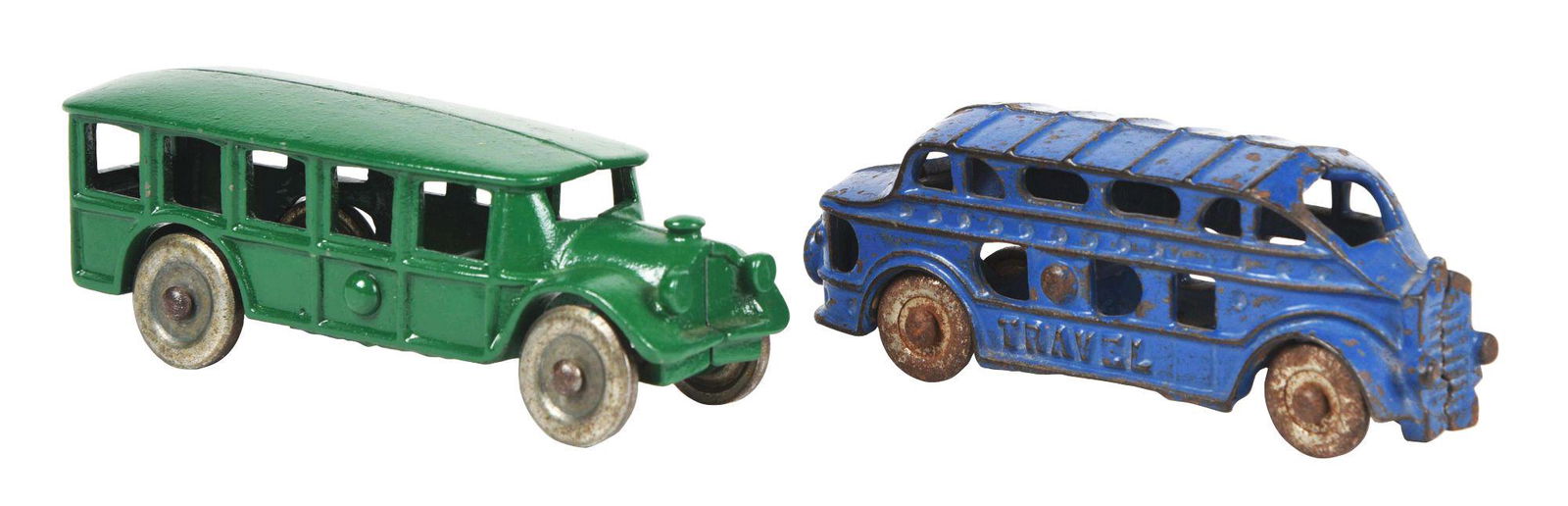 LOT OF 2: AMERICAN MADE CAST IRON TOY BUSES. (1 of 3)