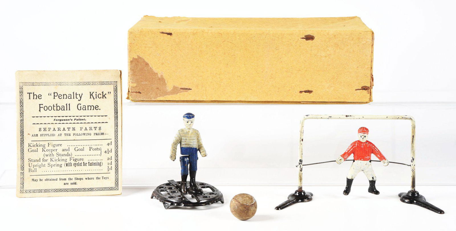 UNUSUAL CAST IRON SOCCER PLAYER'S GAME. (1 of 2)