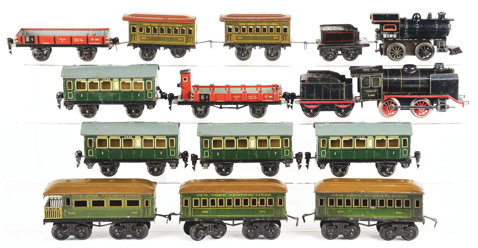 LOT OF 15: VARIOUS GERMAN BING AND MARKLIN O GAUGE (1 of 2)
