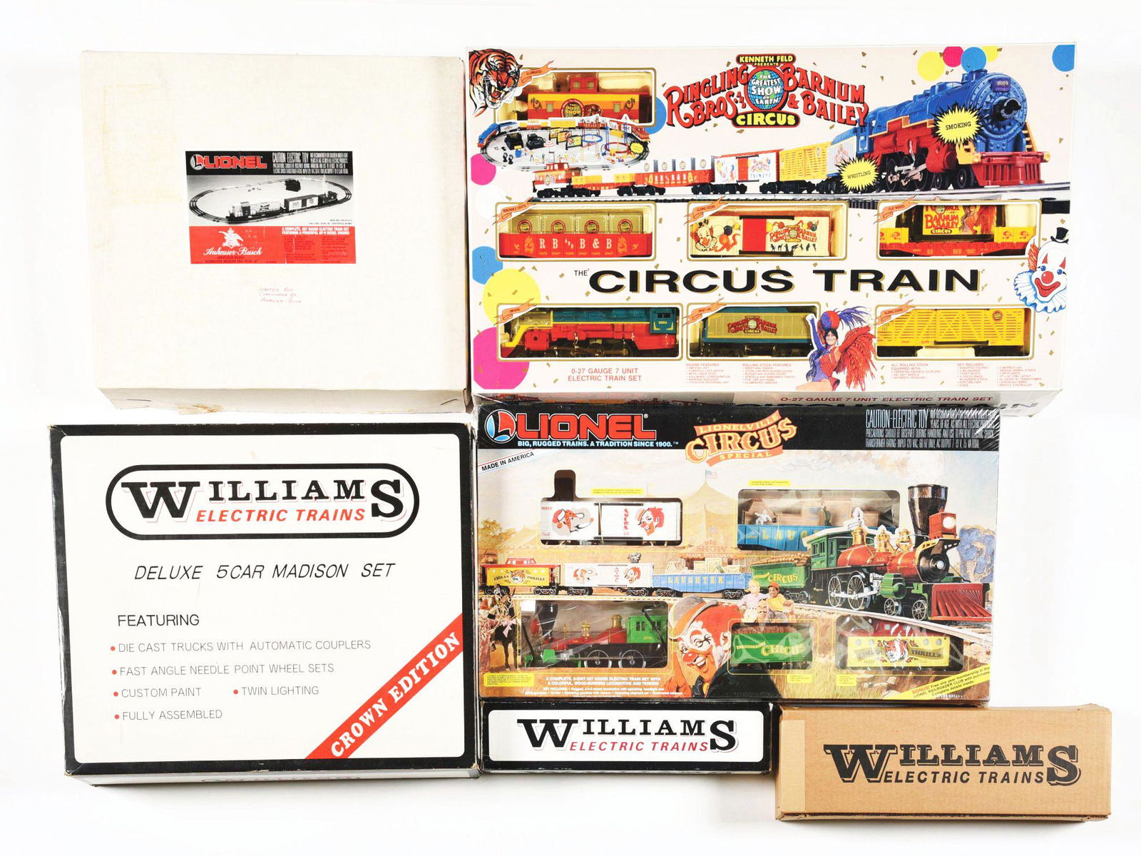 ASSORTMENT OF WILLIAMS, K-INE, AND LIONEL TRAINS. (1 of 3)