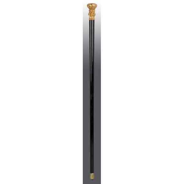 Presentation Walking Stick Cane.: To William H. Harrison from Mill Weaver in 1891. Heavy gold top. 32" L. (Excellent).