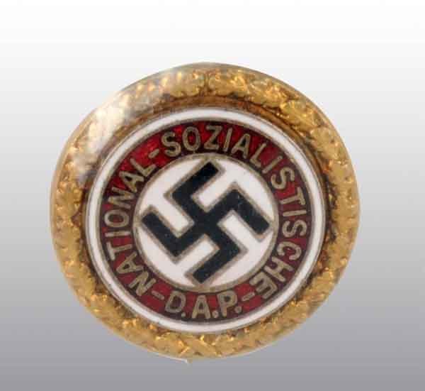 Duke & Duchess Nazi Pin.: 1" Dia. (Excellent). CORRECTION - Has Sothebys Inventory Tag inside Holder.