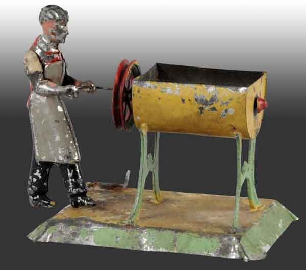 Bing Launderer No. 9956/245.: Circa 1906. 4 - 1/4" x 4 - 3/4". Base: 4 - 1/2". (Good - Very Good).