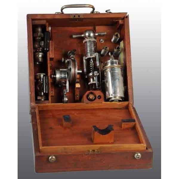 American Thompson Improved Indicator.: In original wooden case. Case: 11" x 10 - 1/4". (Very Good).