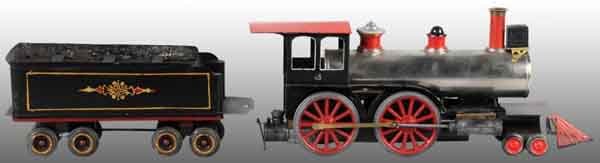 Limited Edition Weeden No. 3 Locomotive.: Master craftsman Russell Snyder made a very limited number of these fine reproductions. The original No. 3 loco is very rare. Together with a non-Weeden original tender. Engine: 5" x 12". (Excellent).