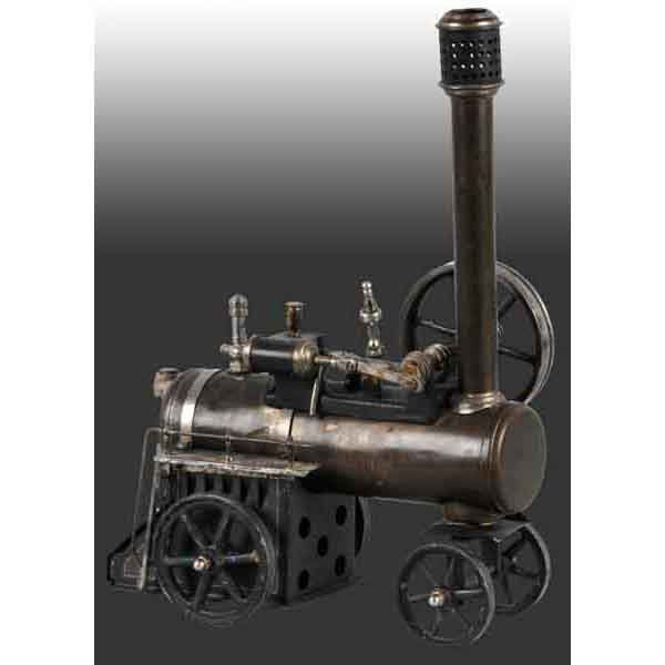 Marklin Traction No. 4152/6 Fahrbare Lokomobile.: This variation has the unique angled rear firebox. It includes a stationary engine, flyball governor, and whistle, waterglass, ladder to cat walks, steam chest oiler and an original Marklin smoke stac