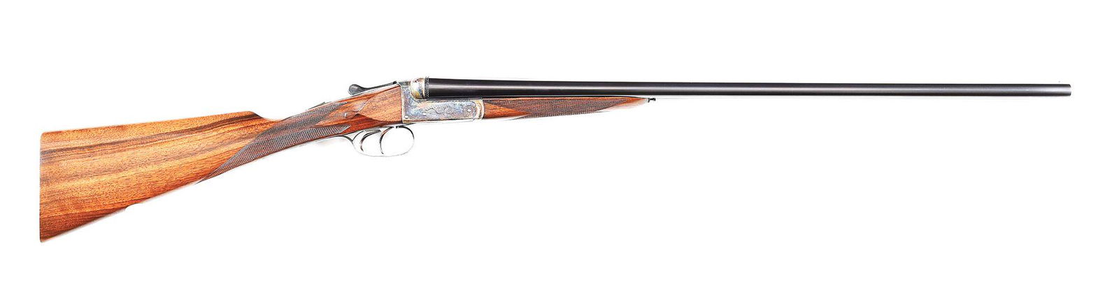(C) FRED WILLIAMS BOXLOCK NON EJECTOR 16 BORE SIDE BY: Circa 1937. 28" dovetailed blacked steel barrels with 2 - 1/2" chambers and reproofed for Nitro in London in 1992. Barrel with narrow and tapered smooth concave game rib. Rib with round brass front be