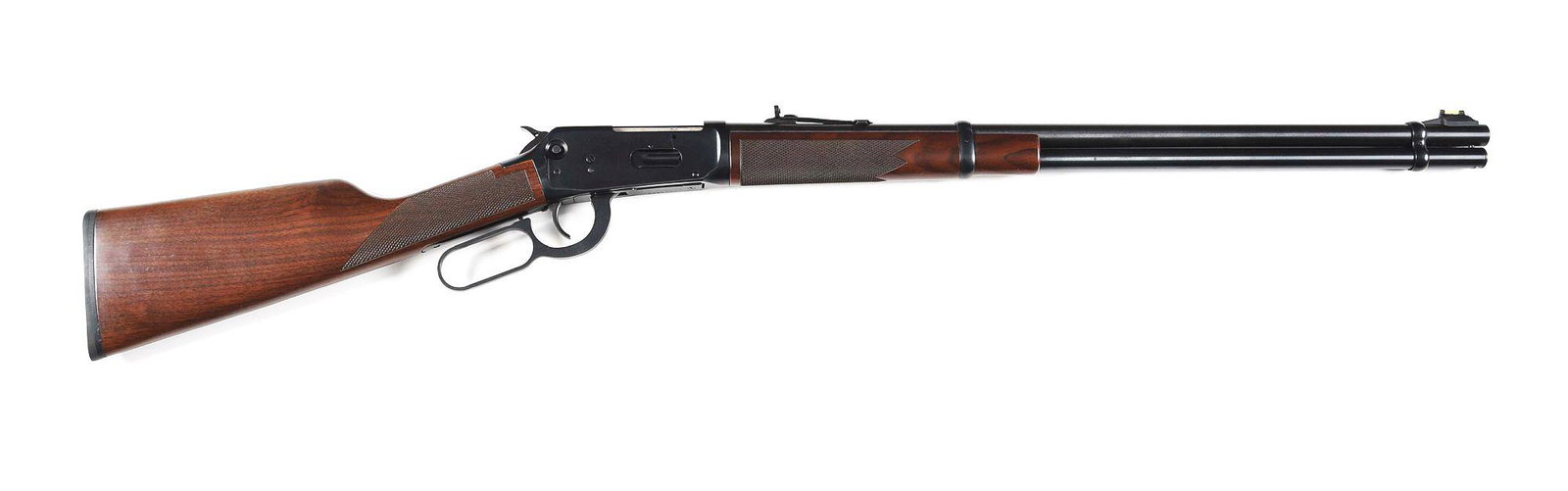 (M) WINCHESTER MODEL 9410 LEVER ACTION SHOTGUN.: Winchester Model 9410 lever action shotgun. 24" round barrel chambered in .410 bore with a 2 - 1/2" chamber length complete with full length magazine tube. Adjustable Winchester rifle type rear sight 