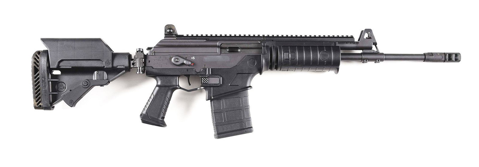(M) IWI GALIL ACE SEMI-AUTOMATIC SIDE-FOLDING RIFLE.: IWI Galil Ace semi automatic rifle. Made in Israel as an updated version of the famous Galil and imported by IWI USA. Standard round, steel barrel with ported muzzle device. AK-47 style gas block with
