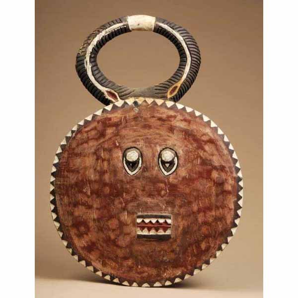 West African Senufo Moon Dancing Mask.: From Ivory Coast. Made of wood with native painting. 30" T.