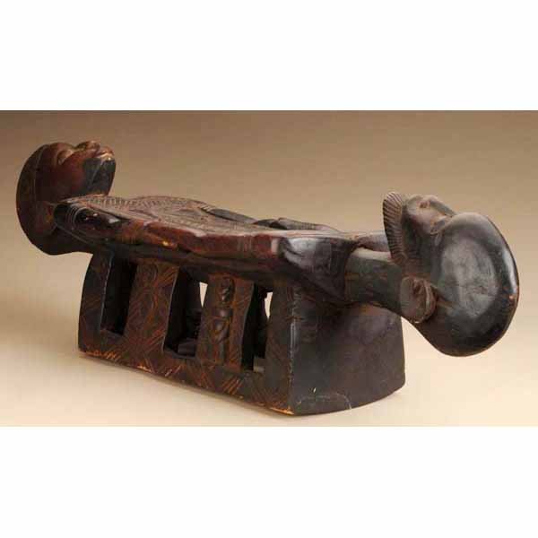 West African Dogon Chief's Stool.: From Mali. Made of wood. 37" x 10".