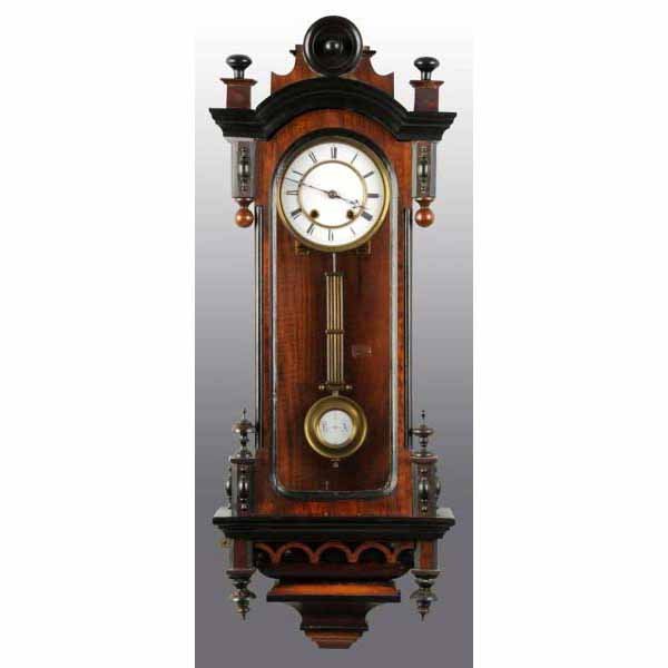 German Time & Strike Wall Clock.: Has pendulum. 32" T.