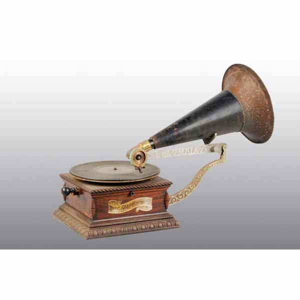 Lot of 2: Record Players with Horns.: Includes one disc graphophone and one Victor. Both require work. 5 - 1/2" T.