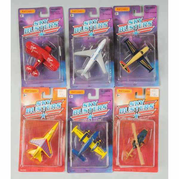 1487 Lot of 14 Matchbox Sky Busters Airplane Toys.
