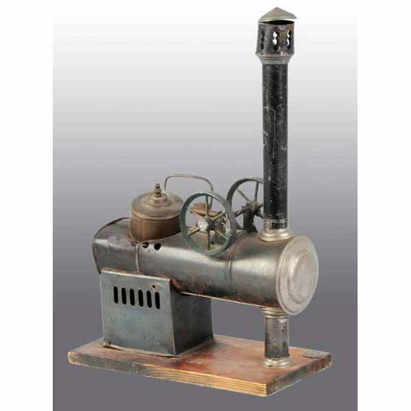 Krauss & Mohr Overtype Steam Engine.: What looks like a steam dome on this engine is actually the boiler. The balance of the faux boiler is made to look like a boiler but is only for show. Double flywheels and original chimney. The faux b
