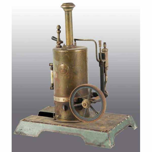 Marklin No. 4111/1 Upright Steam Engine.: In 1904 it was advertised "Upright Steam Engine, fitted with burnished tubular boiler, double action slide valve cylinder, patent valve gear, steam whistle, safety valve, water gauge, gasifying burner