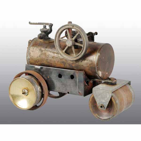 Home Made Steam Roller.: This roller was made from a Weeden overtype stationary steam engine. Interesting "folk art." 8" x 6".