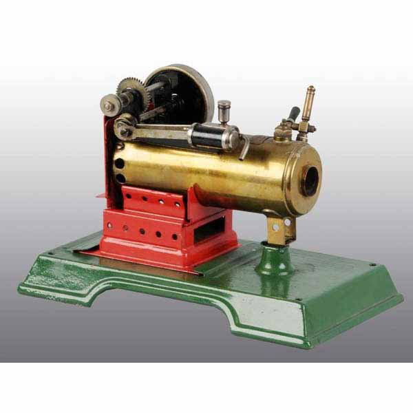 Marklin No. 4099 Convertible Steam Engine.: This engine originally had enough parts that the Jr. engineer could make it into a traction engine, a vertical engine or an overtype steam engine. Parts are missing so it only is an overtype engine no