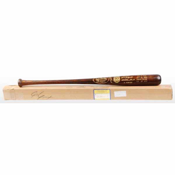 Lot of 3 Hall of Fame Baseball Bats in Boxes.: All includes original boxes and are commemorative limited additions. One is of 1939 players facsimile signatures Lon Gehrig, Cap Anison and others. One is of 1975 Inductees Ralph Jeiner and others. La