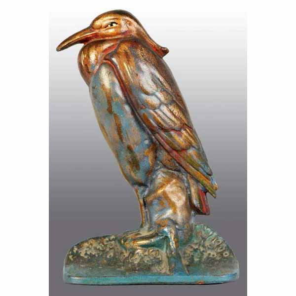 Cast Iron Heron Doorstop.: Albany Fdry. Co. 7 - 5/8" x 5".