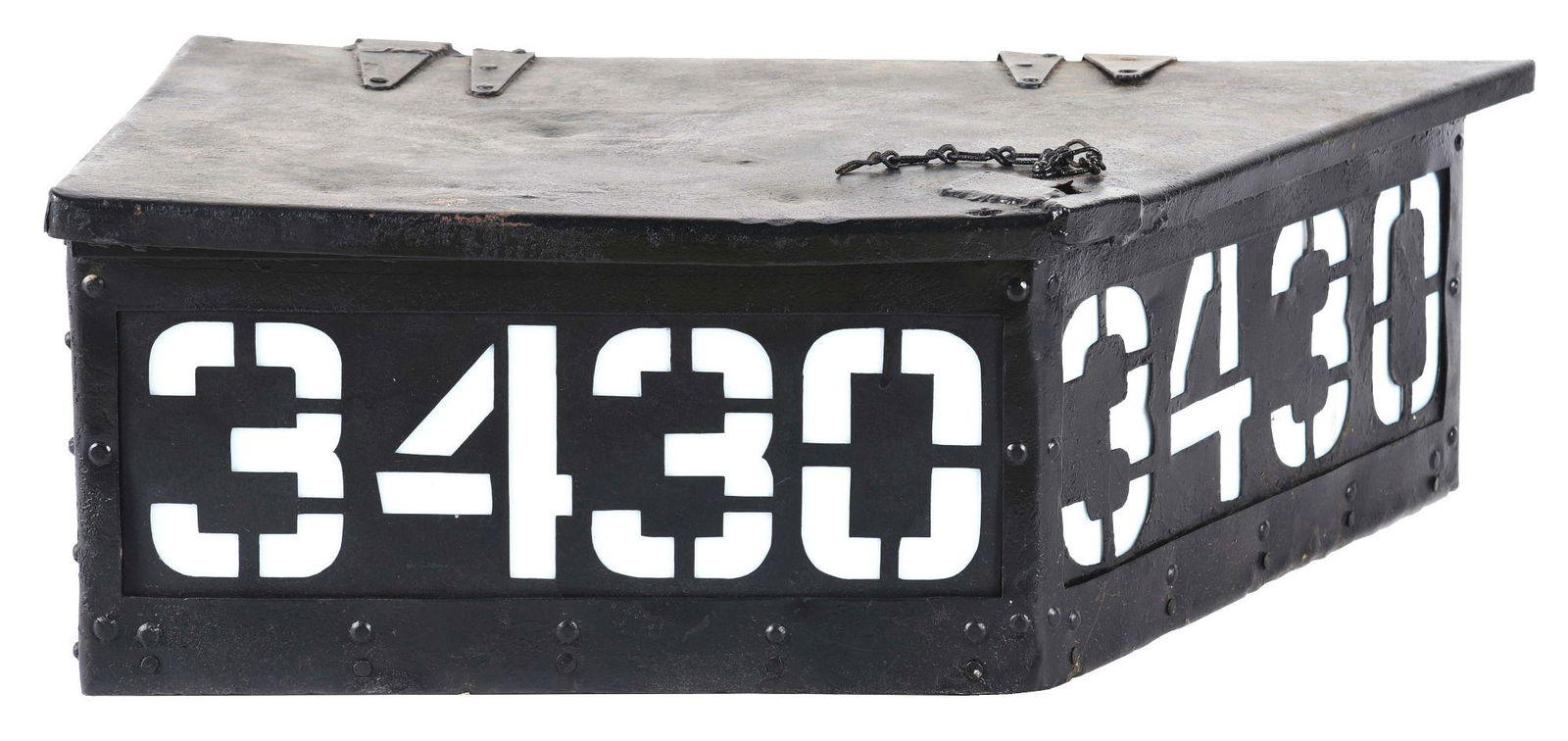 STEAM LOCOMOTIVE NUMBER BOARD LIGHT BOX. (1 of 9)