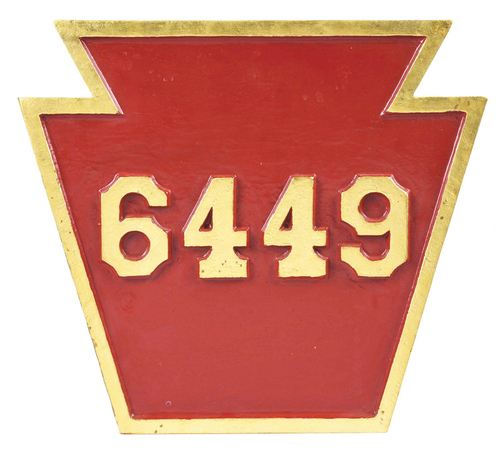 PENNSYLVANIA RAILROAD J1 KEYSTONE NUMBER PLATE. (1 of 3)