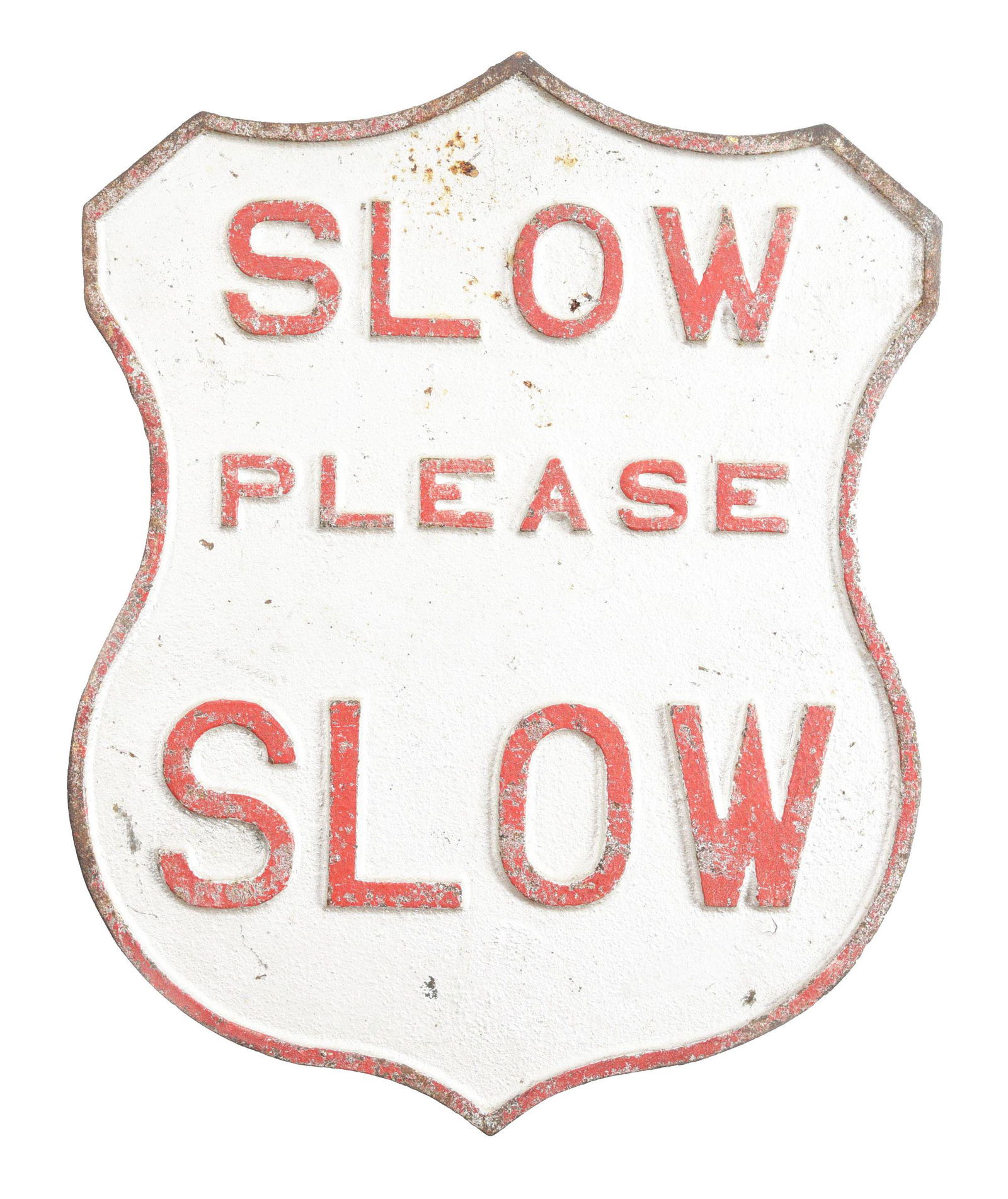 CAST IRON POLE-MOUNTED STREET SIGN. (1 of 2)