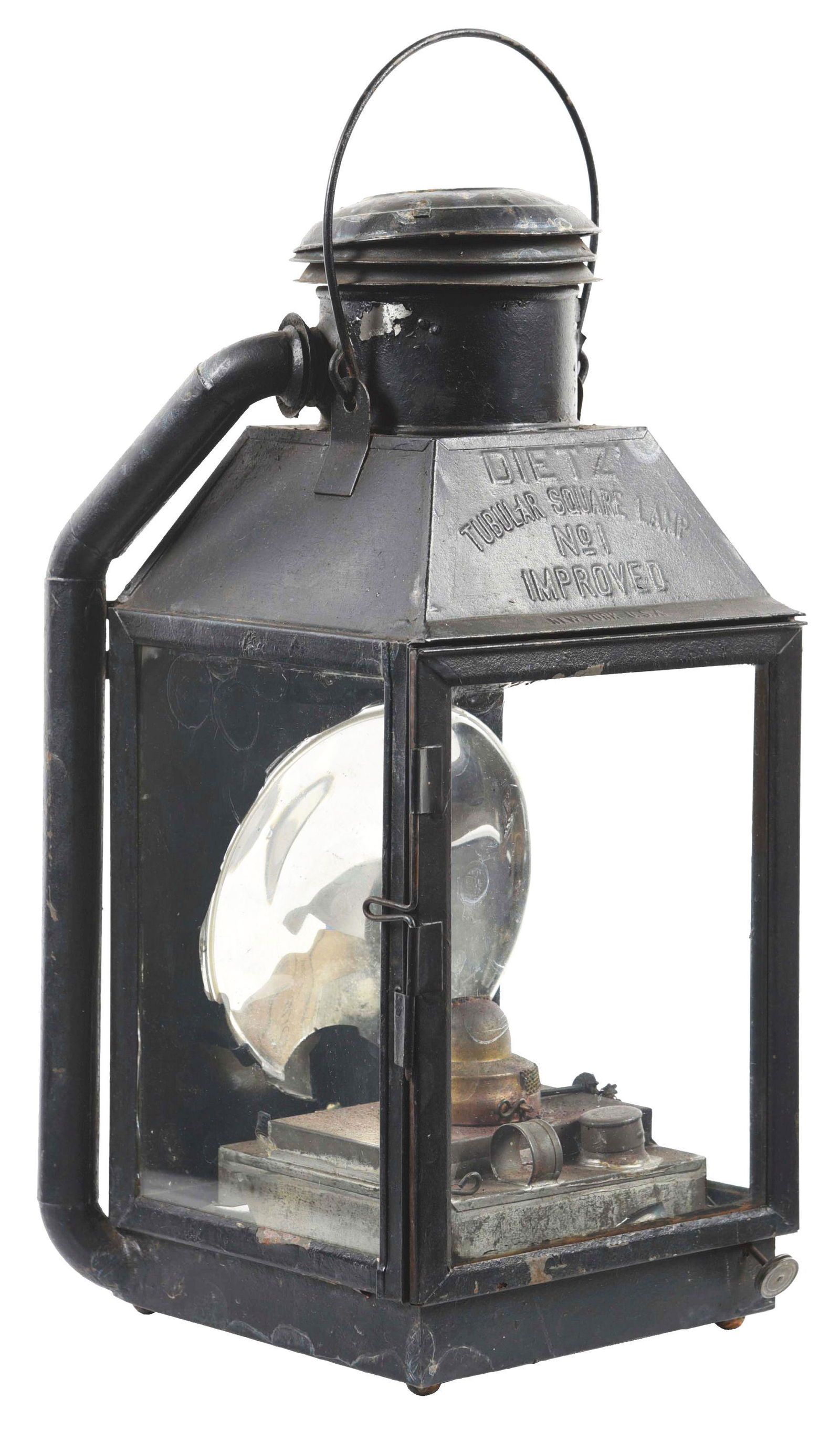 DIETZ TUBULAR NO. 1 SQUARE STATION LAMP. (1 of 7)