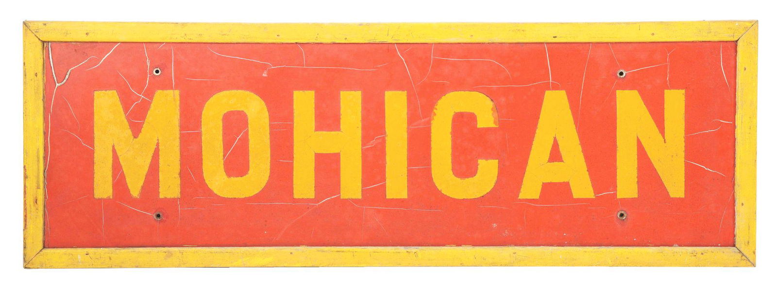 PENNSYLVANIA RAILROAD WOODEN MOHICAN SIGN W/ WOOD (1 of 2)