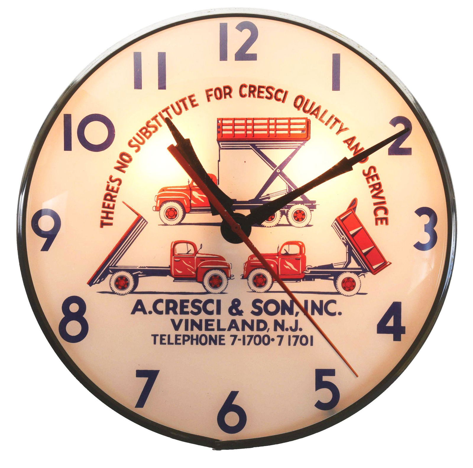 A. CRESCI & SON TRUCKING SERVICES GLASS FACE LIGHT UP (1 of 4)
