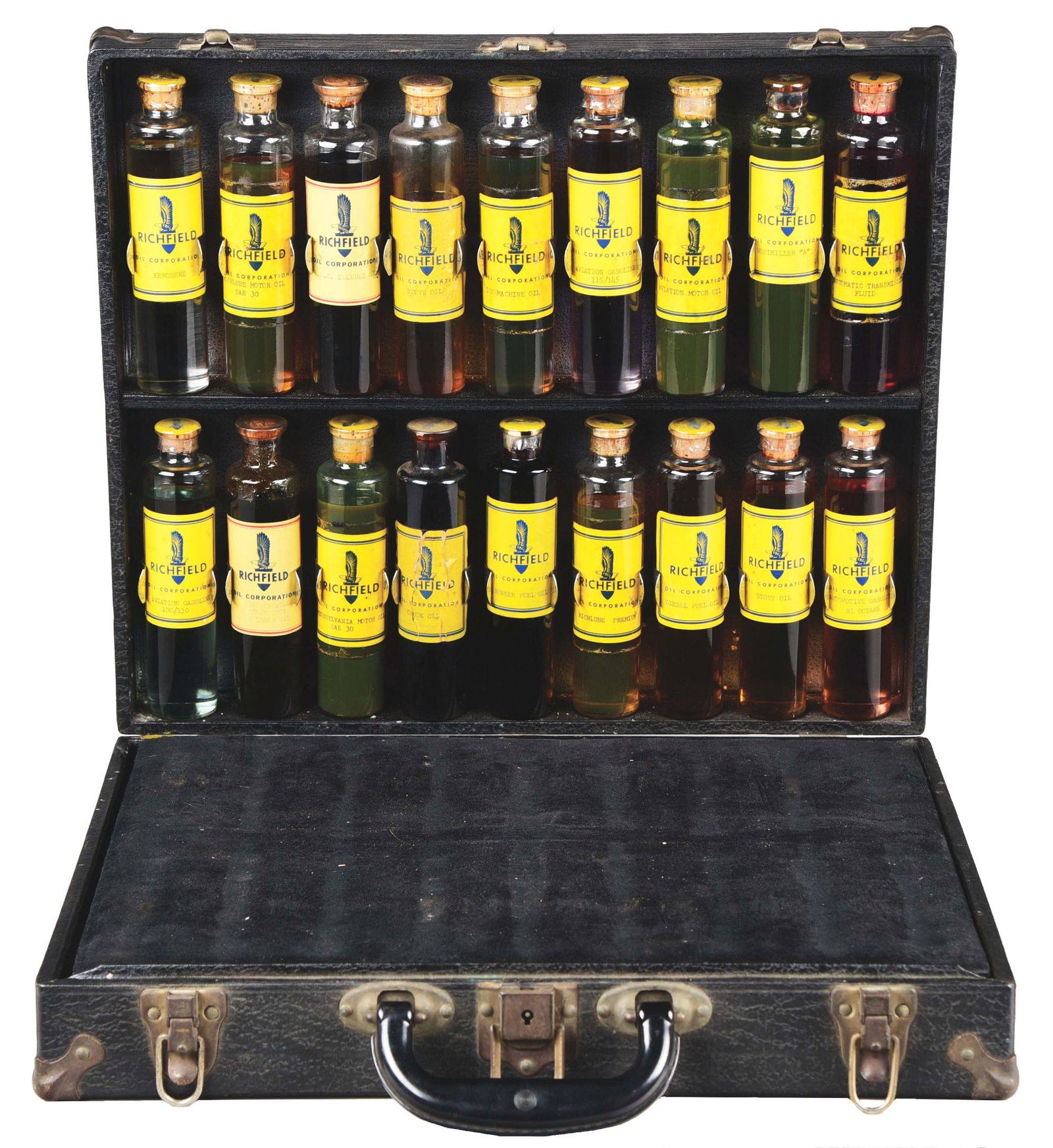 RICHFIELD OIL CORPORATION GLASS BOTTLE SALESMAN SAMPLE (1 of 8)