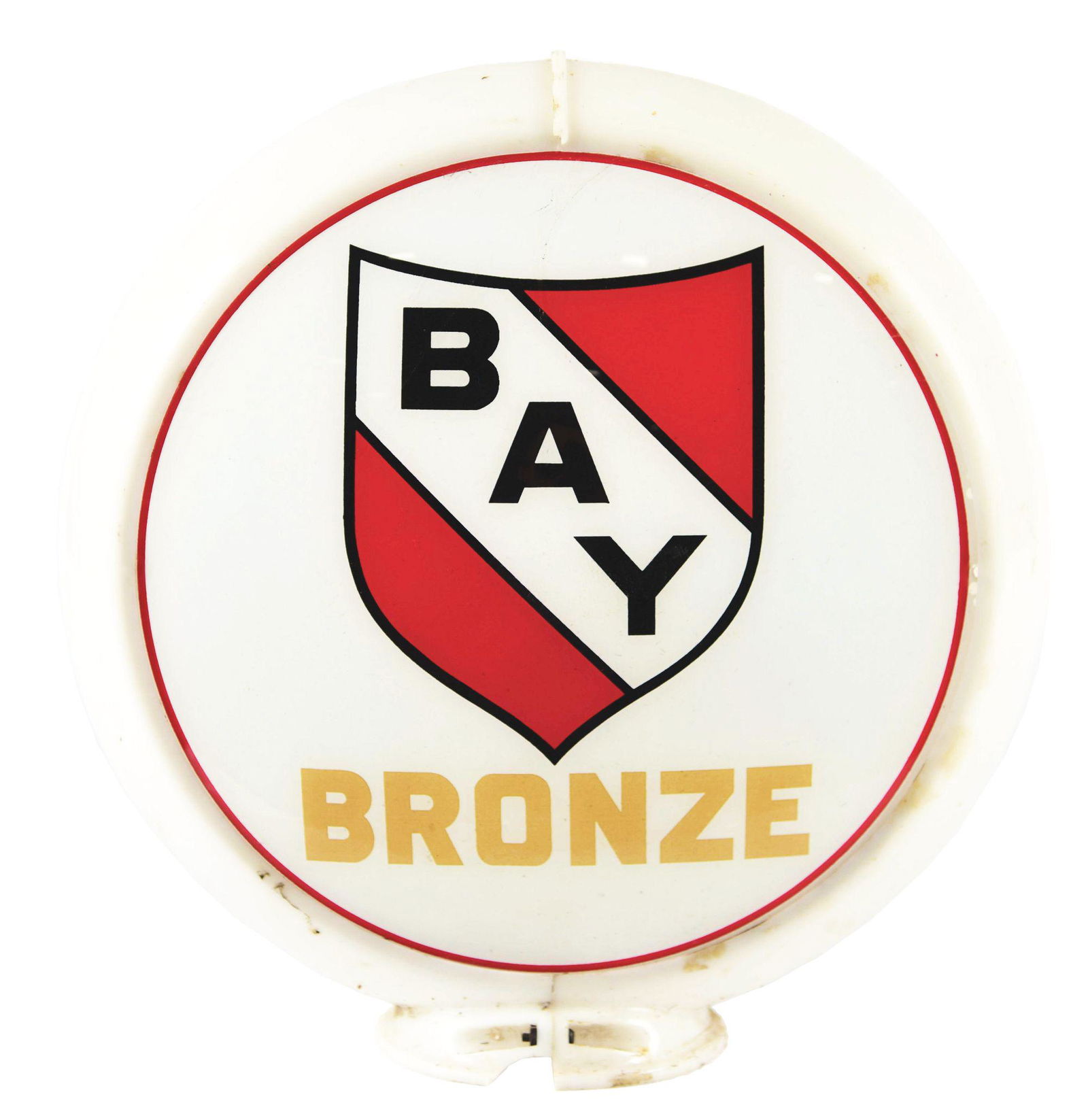 BAY BRONZE GASOLINE SINGLE 13.5" GLOBE LENS ON CAPCO (1 of 2)