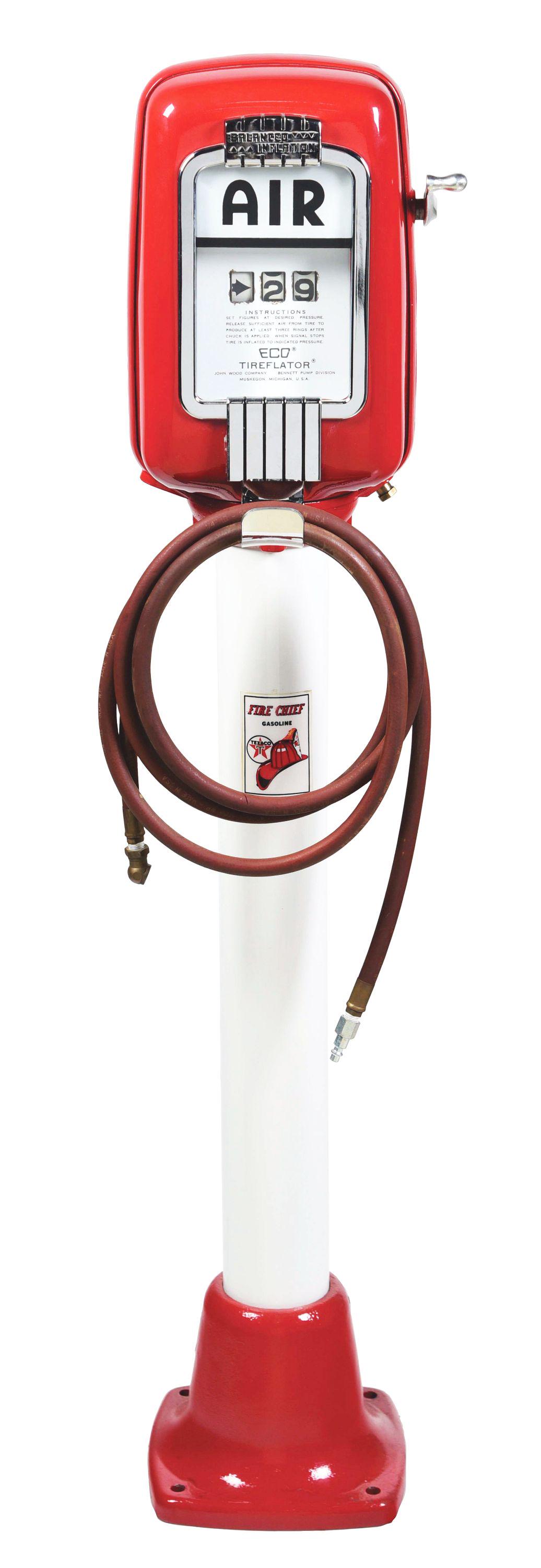 ECO TIREFLATOR AIR METER MODEL #98 RESTORED IN TEXACO. (1 of 6)