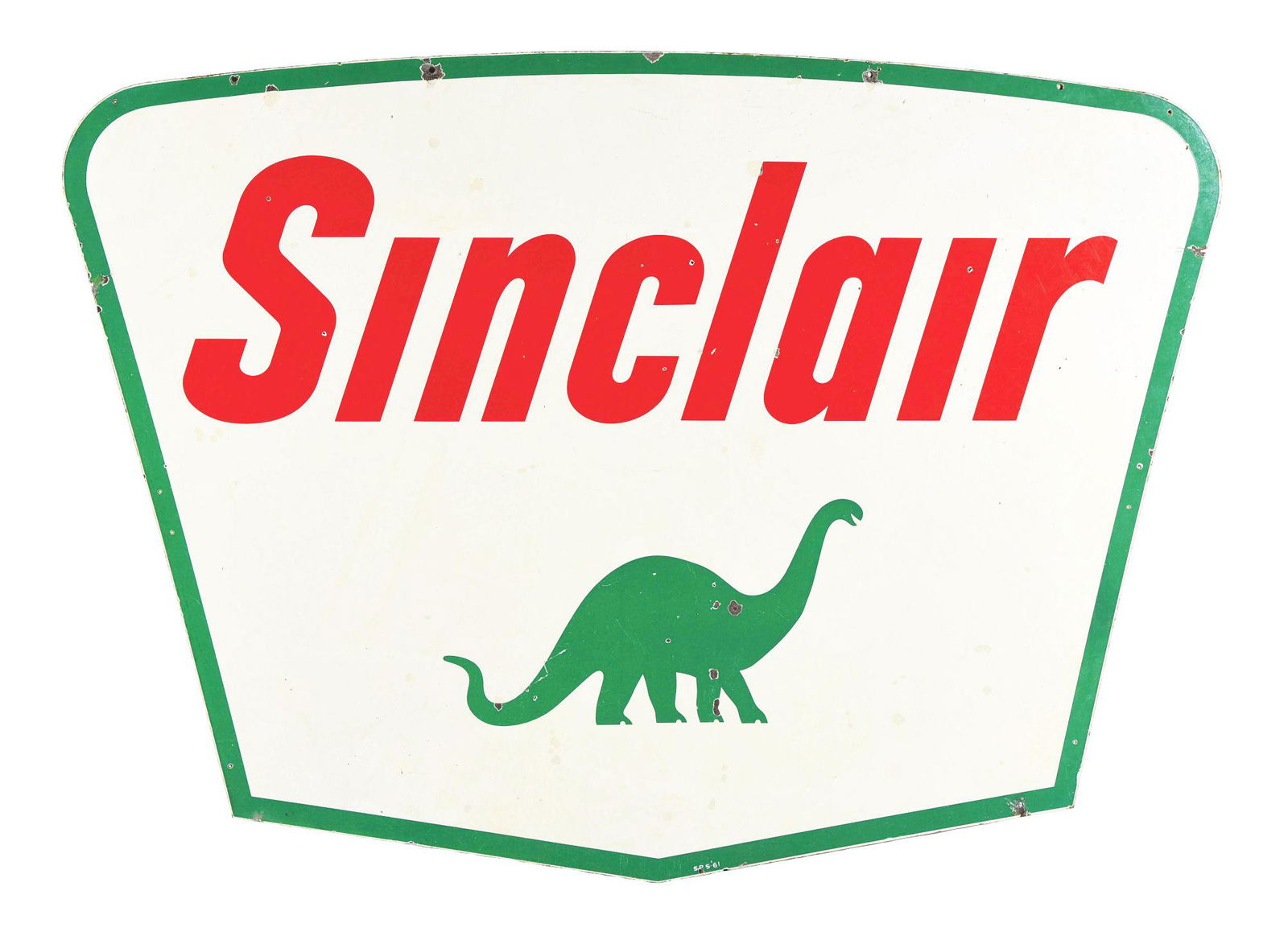 SINCLAIR GASOLINE PORCELAIN SERVICE STATION SIGN W/ (1 of 4)