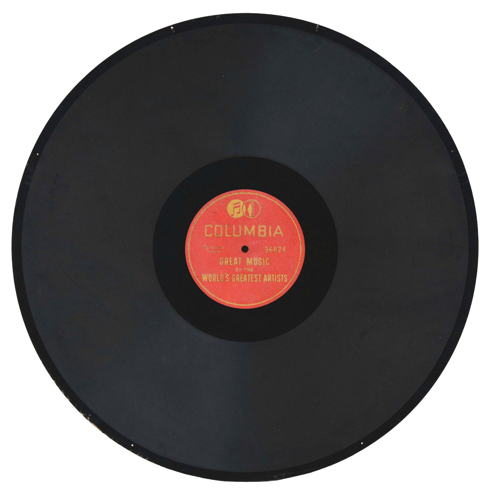 COLUMBIA RECORDS TIN ADVERTISING SIGN. (1 of 3)