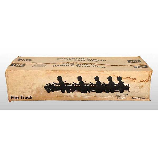 Pressed Steel AMF Fire Truck Pedal Car.: 1960s new old stock that was never assembled. Includes original sealed shipping crate that was never opened.