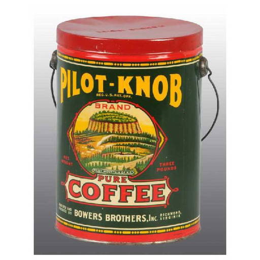 Tin Litho PilotKnob Coffee Can. Jul 17, 2010 Dan Morphy Auctions in PA